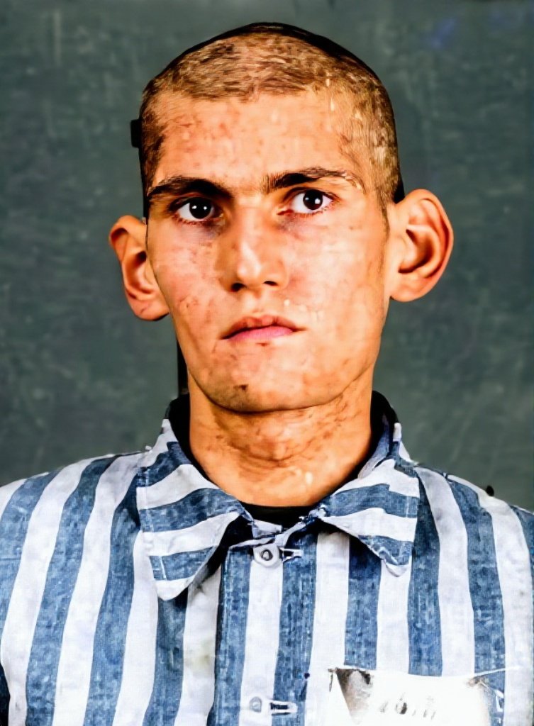 Cogito1918's tweet photo. 2 metry wzrostu, atletyczna budowa ciała i zaledwie 20 lat życia.
Niemieccy sadyści potrzebowali tylko jednej nocy, by zrobić z młodego bohatera osiwiały, zmasakrowany wrak człowieka.

Nazywano go "Kruszynka", ale był
gigantem odwagi i niezłomności.
Szkodził Niemcom jak mógł, a ci bali się go tak bardzo, że zgładzili go w Auschwitz.

Palił niemieckie flagi.
Rozkręcał tory kolejowe.
Atakował niemieckie pociągi.
Podpalał transporty na front
wschodni.
Niszczył niemiecki znak "V".
Uczestniczył w licznych akcjach.
W domu organizował skład broni,
amunicji, punkt nasłuchu radiowego i magazyn prasy konspiracyjnej.

Już w wieku 17 lat walczył
o wolność w 1939
i został ciężko ranny.
Działał w harcerstwie.
Żołnierz ZWZ-AK.
Dowódca patrolu
dywersyjno-sabotażowego.
Wprowadził do konspiracji rodzinę.
Za męstwo w walce odznaczony
Krzyżem Walecznych.

Aresztowany w wyniku donosu.
Okrutnie torturowany
przez niemieckie bestie.
Nie wydał nikogo.
Całą winę brał na siebie.
Swoimi zeznaniami uratował życie
aresztowanych z nim kobiet.
Trafił na Pawiak i do Auschwitz.
Zamordowany 9 XII 1942.

1 X 1942 został
ARESZTOWANY PRZEZ
NIEMIECKICH ZBRODNIARZY

PCHOR. TADEUSZ KIFER
"KRUSZYNKA".

Wieczna cześć Mu i chwała!