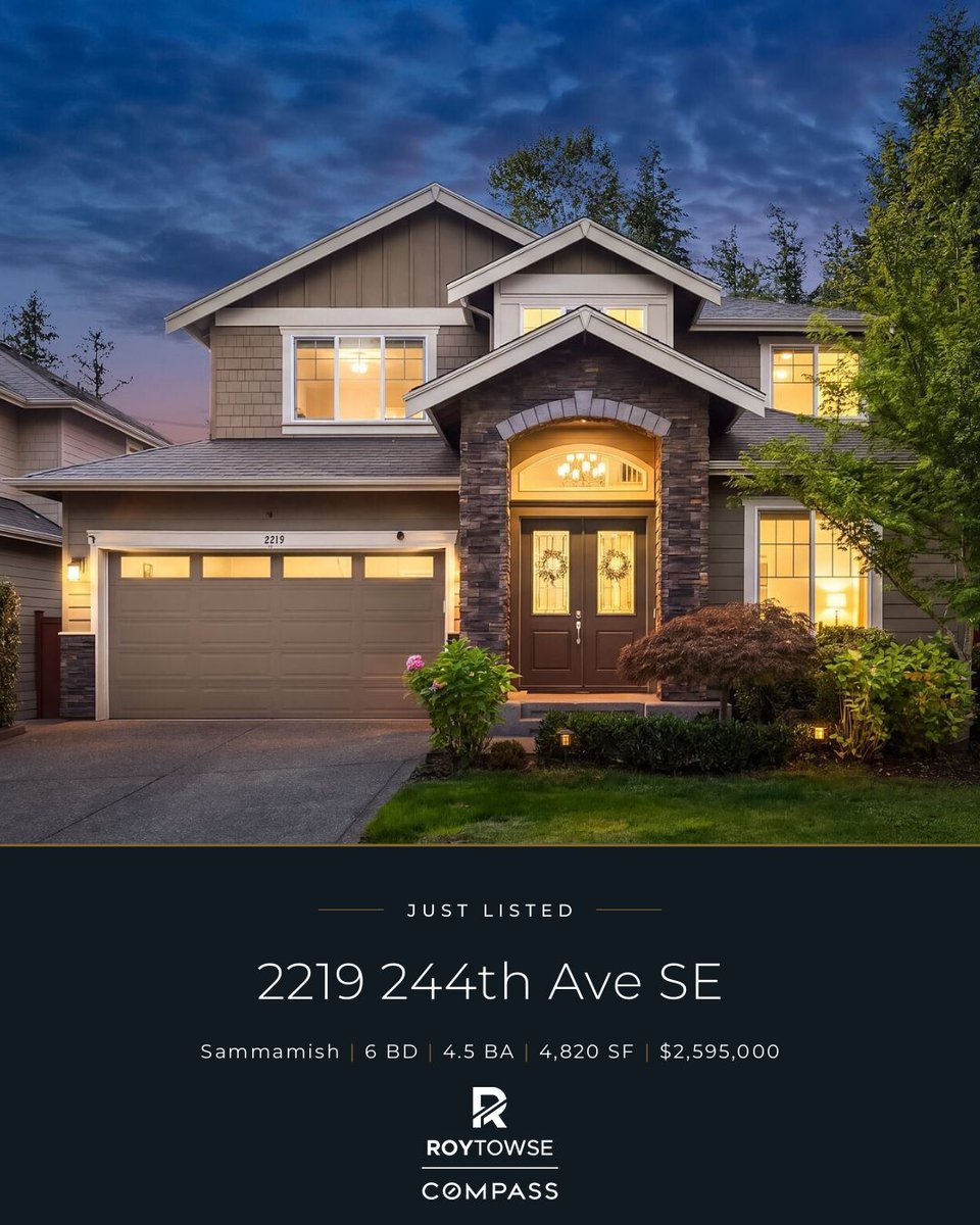 roytowse's tweet photo. Just listed in Sammamish: 2219 244th Ave SE.

6 beds, 4.5 baths &amp; 4,820 sq ft on a quiet Penny Lane cul-de-sac that backs to greenbelt. Chef's kitchen, butler's pantry &amp; a short walk to Beaver Lake Park. Issaquah schools.

$2,595,000. Details in the reply. https://t.co/3HvdarASU8