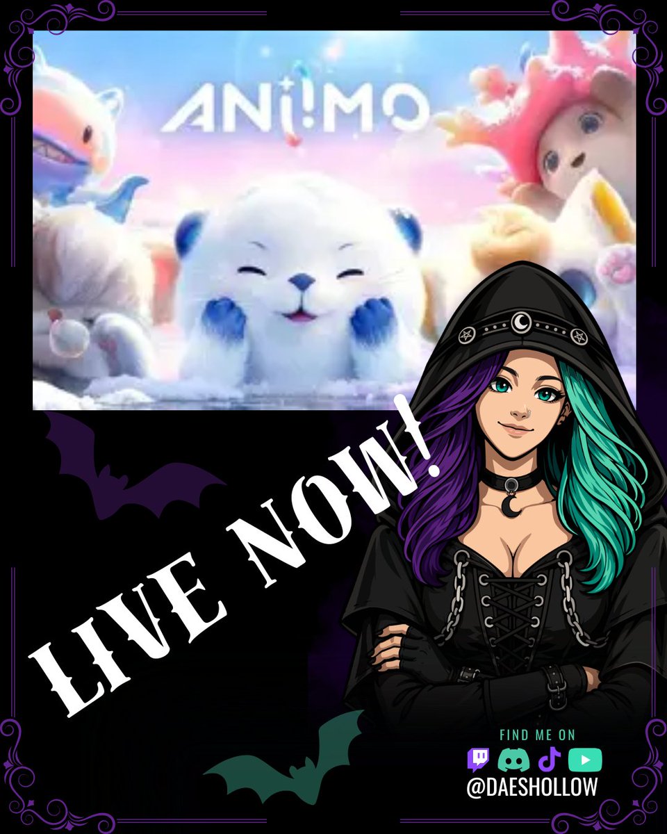 DaesHollow's tweet photo. Something new is wandering into the Hollow… 👀🌙

Today we’re getting cozy with @Aniimo_EN ! ✨
Cute creatures, a little exploring, and probably WAY too much emotional attachment to every tiny friend I meet. 😂💜
Grab a blanket, find a spot by the fire, and come get cozy in the Hollow. 🕯️👻
https://t.co/O7ZB2e1wDy
@TheCryptTeam @TheGhoulettes_ 
#Aniimo #DaesHollow #CozyGaming #TwitchStreamer