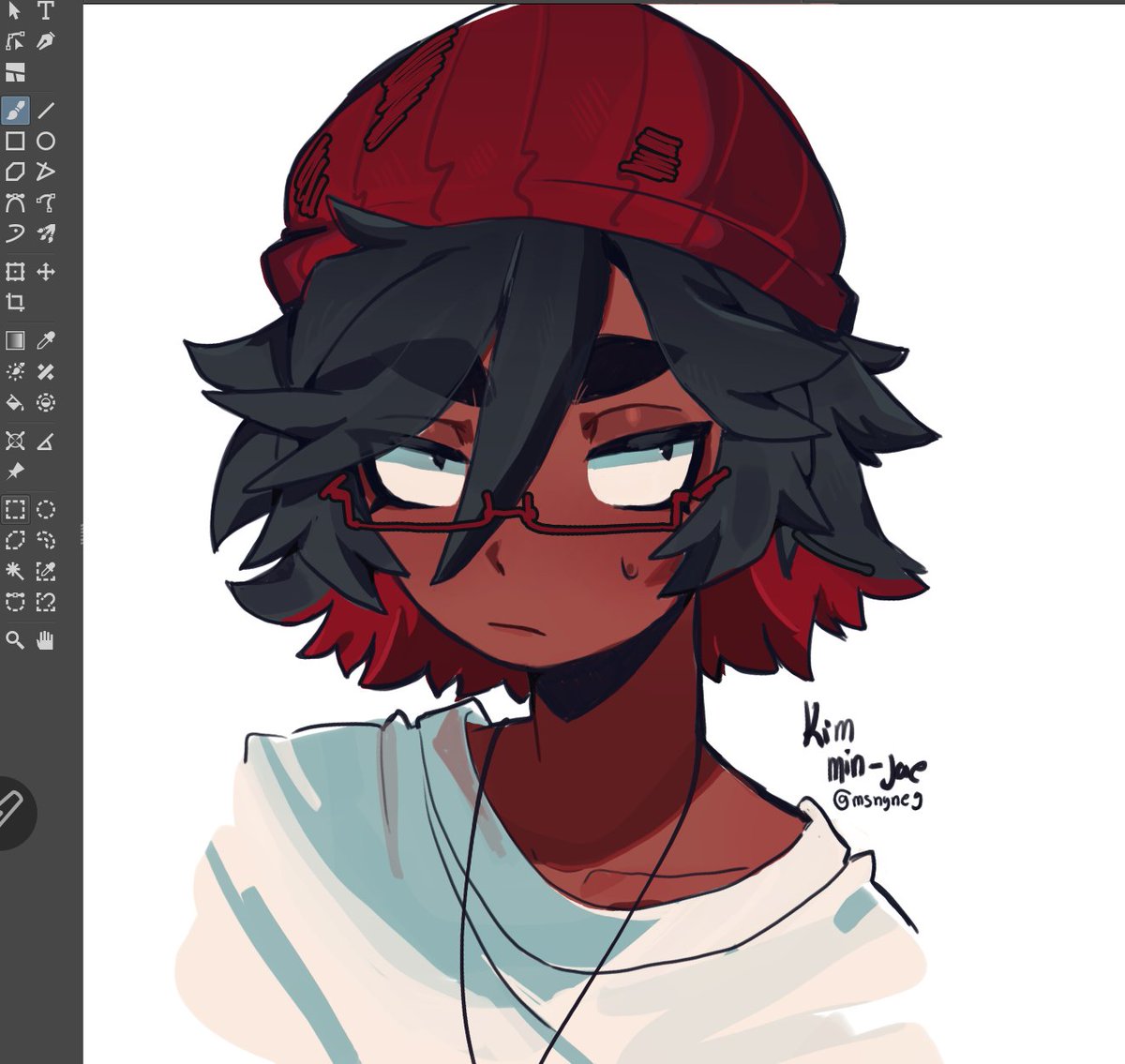 minnnnsk_'s tweet photo. Tablet coloring test with kim https://t.co/1PgjinXLGC