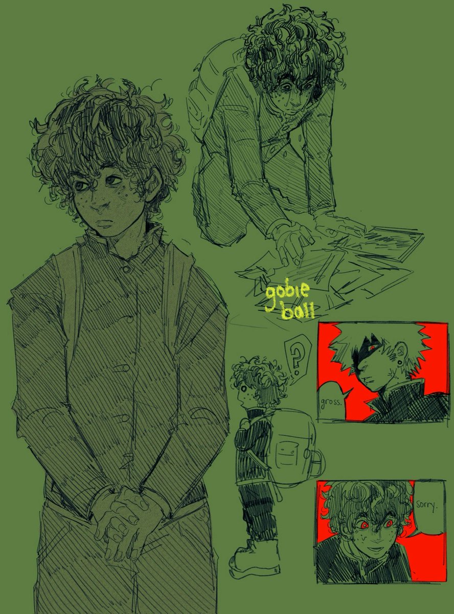 gobieball's tweet photo. someone requested middle school deku :b this at this nerd 😂 #deku https://t.co/bwmboTN6i9