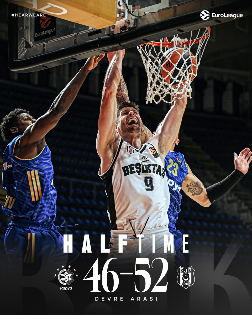 BJK_Basketbol's tweet photo. ⏸️ İlk yarıyı önde tamamlıyoruz.

Maccabi Rapyd Tel Aviv 46-52 Beşiktaş

@EuroLeague | #HearWeAre https://t.co/YF008ATkVT