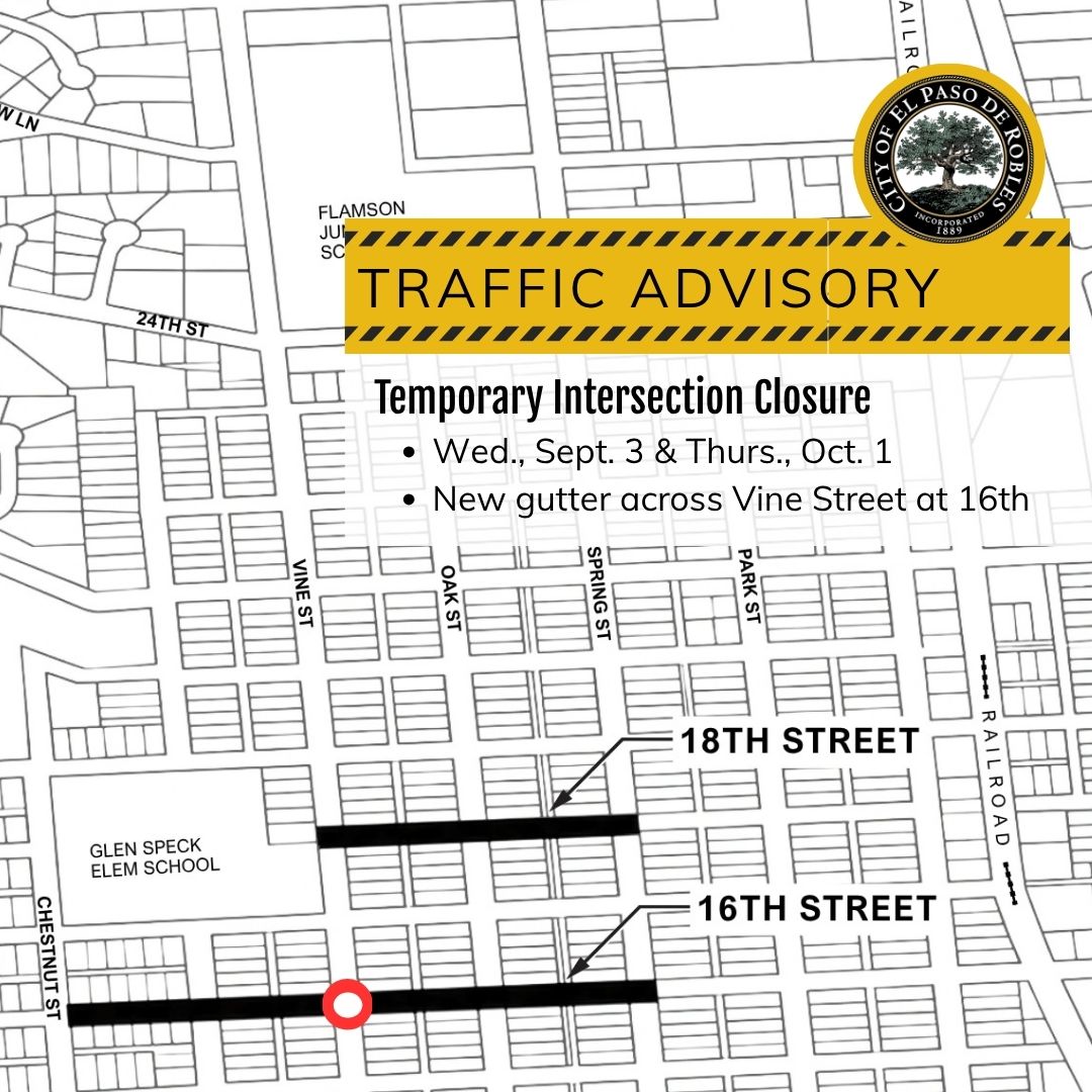 PRCity's tweet photo. 🚧 TRAFFIC ADVISORY: The intersection of Vine and 16th streets will be closed today, September 30, and Thursday, October 1, from 7 a.m. to 3 p.m. as part of the West Side Road Rehabilitation Project. https://t.co/aB8XfXwG5F https://t.co/YPhxOlVaT9