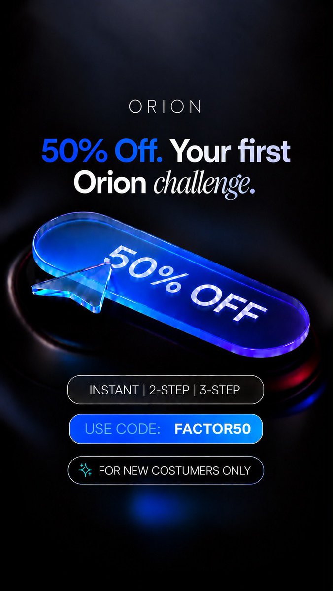 Iam_ajiya's tweet photo. We're giving away 5x10k accounts!

To enter,

Follow : @Orionfundedcom @OrionAffiliates @Iam_ajiya 
Tag 3 traders
Like and share/RT

 Winners announce 📣 in 5 days. https://t.co/m8JD8L68DS