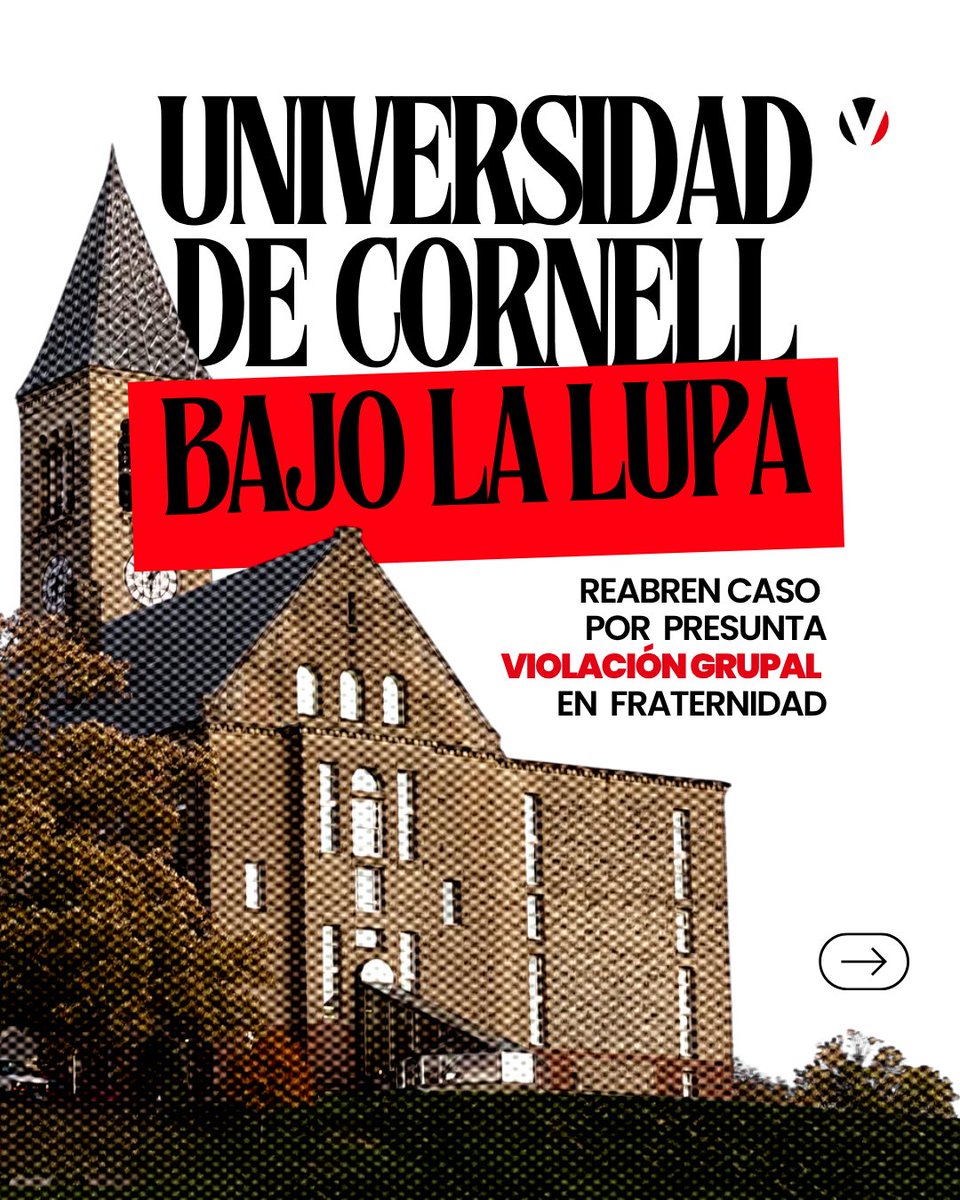 revistavistazo's tweet photo. ⚖️🇺🇸 Una demanda civil reabrió el caso de una estudiante de Cornell que denunció una agresión sexual en 2024. La Fiscalía llevará la investigación ante un gran jurado. Conoce más 👉 https://t.co/AJmOv0f3QL https://t.co/nPWgyJFrPE