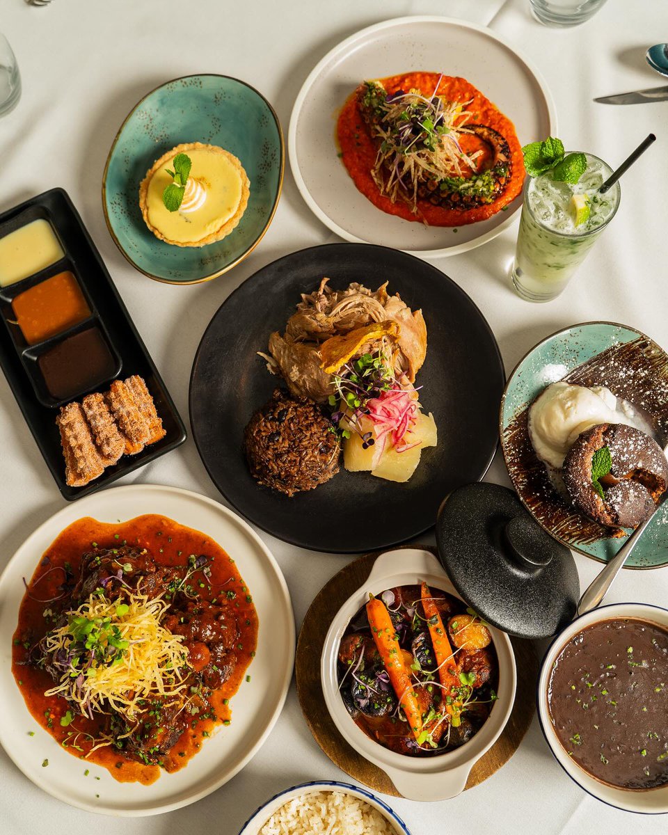 TimesSquareNYC's tweet photo. Keep the Hispanic Heritage Month celebrations going with a taste of Latin culture right here in Times Square! 🎊🌟 Check out these local favorites!

🌮 @LosTacosNo1 
🍲 Palma Verde 
🍛 @VictorsCafeNYC 
🍹 Dramma NYC

#TimesSquare #LatinHeritageMonth #HispanicHeritageMonth #NYC https://t.co/YS4AzET5eL