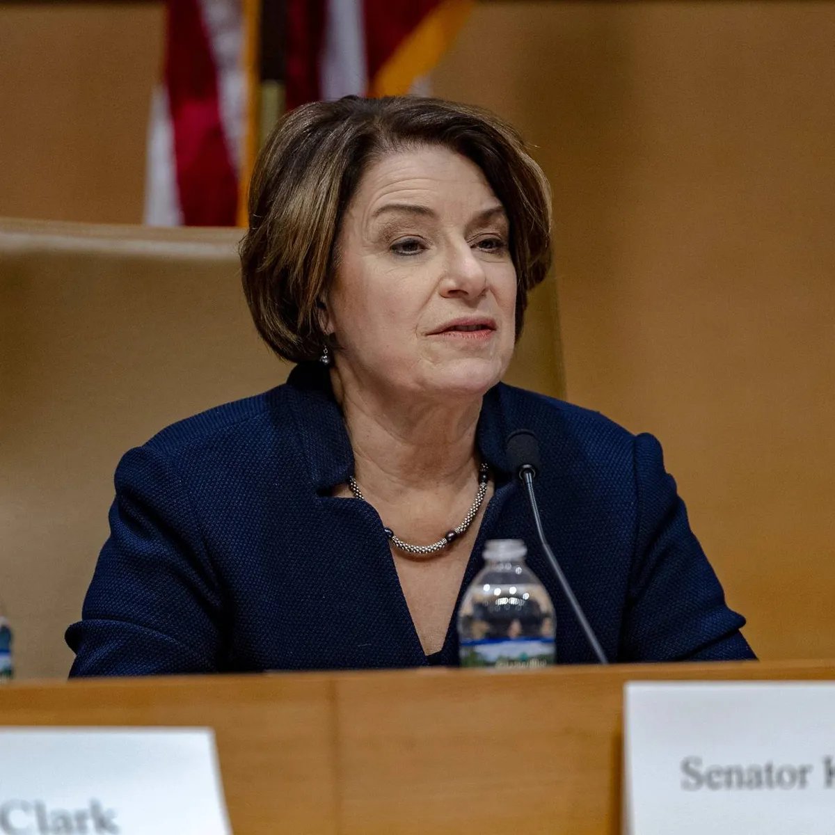 RealJMPeterman's tweet photo. Today, @amyklobuchar voted against the "Stop Insider Trading Act" bill to prohibit members of Congress and their spouses from trading stocks.

What is @SenAmyKlobuchar afraid of? https://t.co/iYC0zLya06