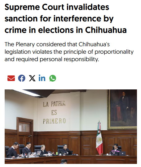 DavidWolf777's tweet photo. Let me get this straight… the state of #Chihuahua passed a law to punish politicians tied to cartels, and the #morena socialist narcoregime used their supreme court to strike it down?

It doesn't get more obvious than this.

#Mexico

@realDonaldTrump @SecRubio @DeputySecState https://t.co/GDNCKc0x94