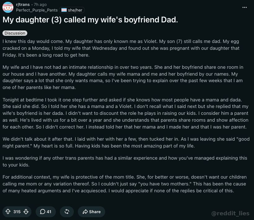 reddit_lies's tweet photo. Redditors are beyond parody https://t.co/kDa4ULmoO9