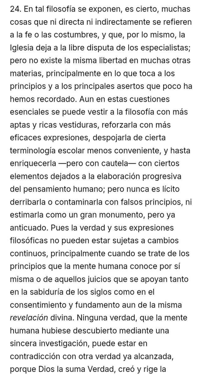 inmortesvmvs's tweet photo. @MisaelZuni23862 @AmirMoralitui En ningún momento acepta la teoría de la evolución como verdadera, sólo permite que se investigue. Es más, hace énfasis en que la investigación debe someterse al juicio de la Iglesia. En ningún momento cambia el contenido de la fe. 

En la misma encíclica dice lo siguiente: https://t.co/o9dCFaBpdP