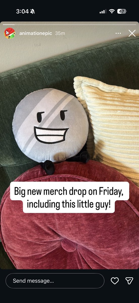 InanimateUpdate's tweet photo. A BIG merch drop on the Inanimate Insanity store will be happening this Friday (Oct 2nd) and will include the Remade Nickel Plush! #inanimateinsanity https://t.co/7HQWWQA8ga