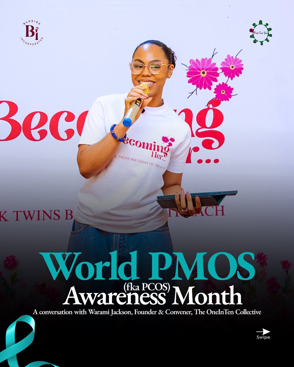 BluxiesInc's tweet photo. For PCOS Awareness Month, we spoke with Warami Jackson, Founder of @0nein10, about what it means to live with PCOS, the gaps in accessible information, the role of community, and why hormonal health conversations need to move beyond awareness days and into everyday spaces.
#PCOS https://t.co/NL3m7YFQfV