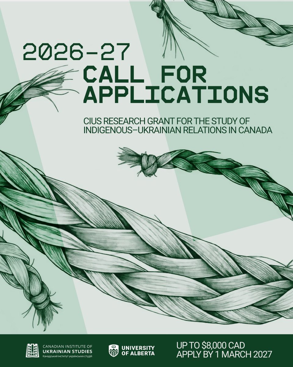 cius_ualberta's tweet photo. In 2021, recognizing truth &amp; reconciliation work in 🇨🇦, CIUS made available the research grant for the study of Indigenous-Ukrainian relations. 
University &amp; community-based researchers are invited to apply for the 2026-27 grant: https://t.co/UKP4CPW5WG https://t.co/YbdVA3JZxy