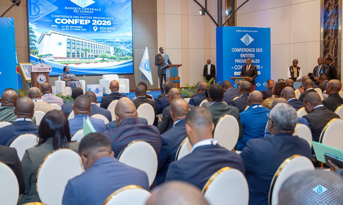 BCC_RDC's tweet photo. 📍#Kolwezi | La #BCC ouvre la #CONFEP2026, une rencontre consacrée au renforcement de ses entités provinciales.

Au cœur des échanges : stabilité monétaire et financière, inclusion financière, digitalisation des paiements et gestion des risques.

Objectif : rapprocher davantage l’action de la Banque Centrale des réalités économiques des provinces et renforcer la mise en œuvre de ses missions à l’échelle nationale.

#FrancCongolais #InclusionFinancière #StabilitéMonétaire