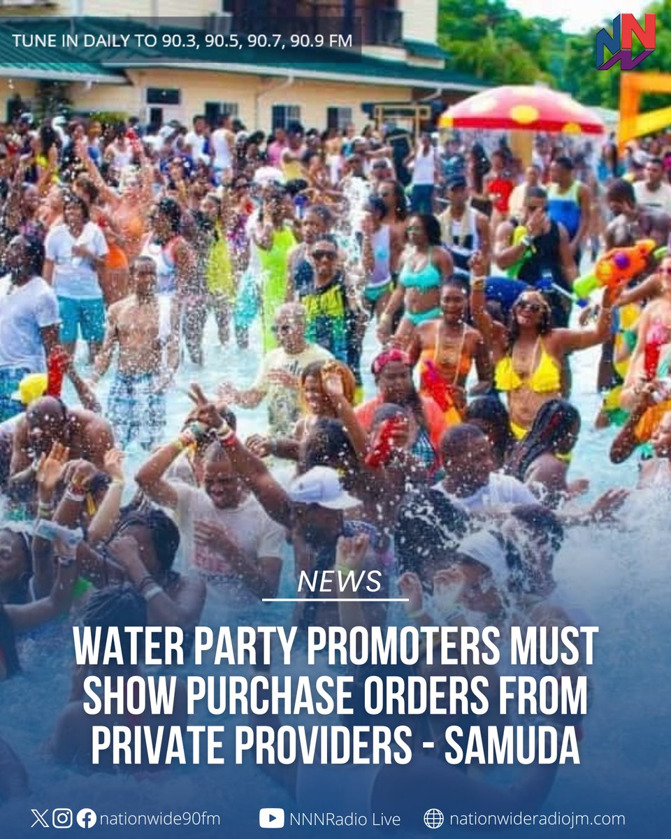 NationwideRadio's tweet photo. Water Minister Matthew Samuda says promoters of water parties are expected to provide a purchase agreement indicating private sourcing of the commodity for their events.

READ MORE HERE: https://t.co/hlgHblRCgO https://t.co/PExC3RWacN