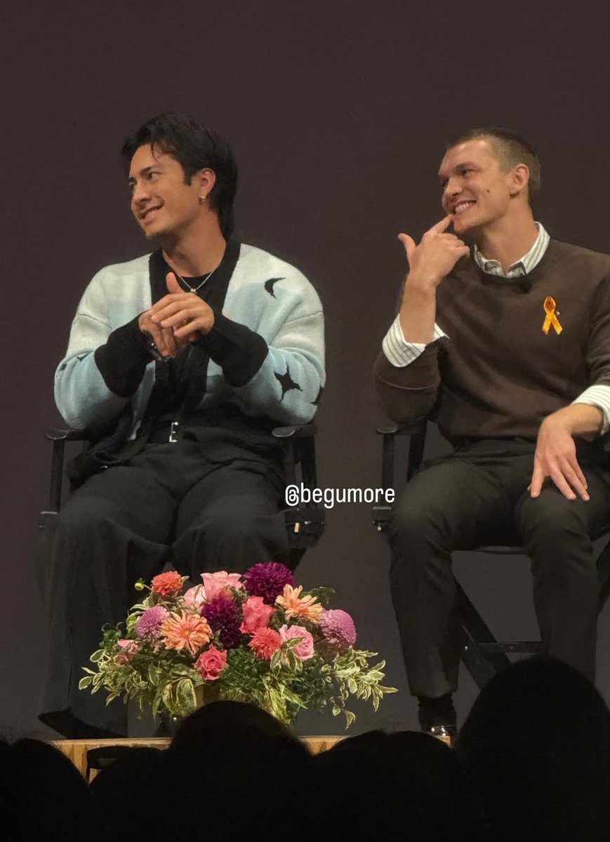 connorstupdates's tweet photo. Connor Storrie and Hudson Williams at the panel presentation of the Irina Foundation with Kate Spade! https://t.co/ZOIjTltgiE