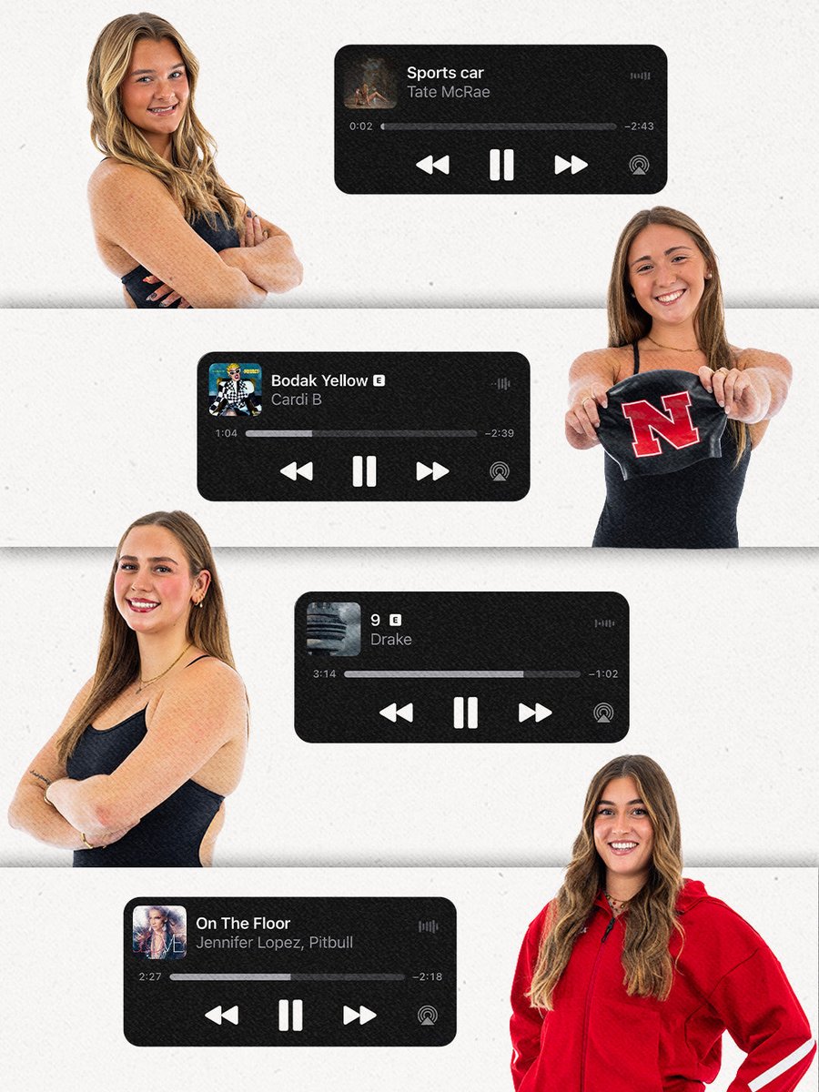 HuskerSwimNDive's tweet photo. Getting hype for our first dual meet this Friday๐ถ #hypesongs https://t.co/SIM2gU5o7W