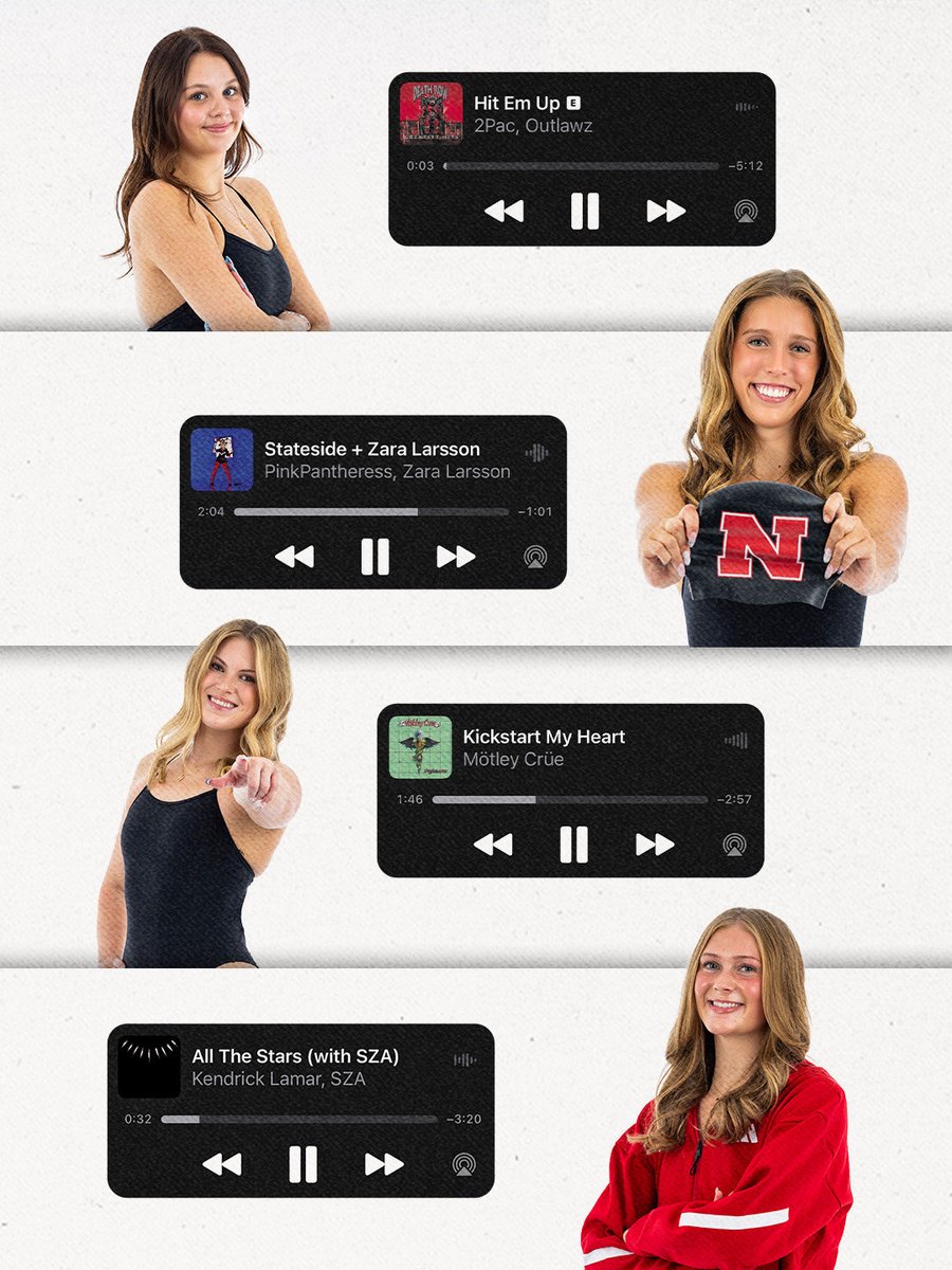 HuskerSwimNDive's tweet photo. Getting hype for our first dual meet this Friday๐ถ #hypesongs https://t.co/SIM2gU5o7W