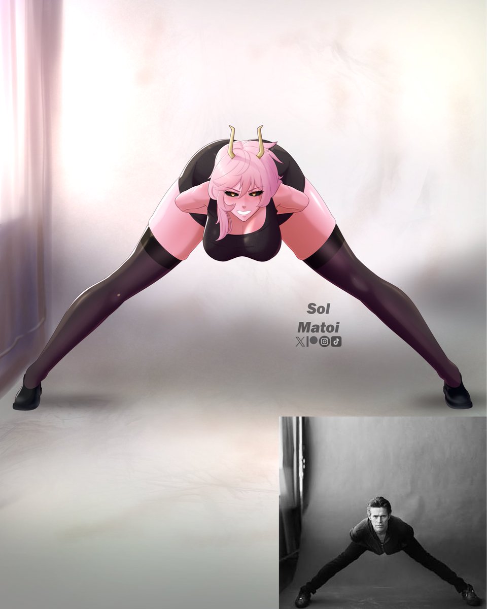 SolMatoi's tweet photo. Mina doing a Willem Dafoe jojo pose https://t.co/iyd4LHsWpT
