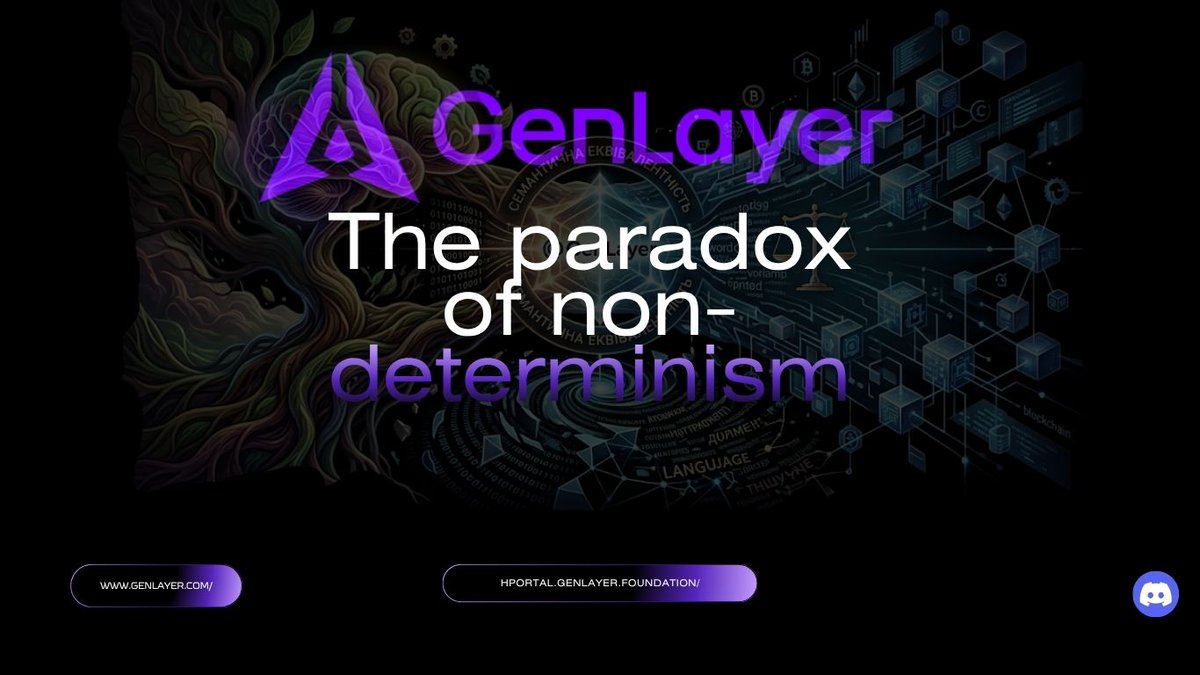 yarikpysar's tweet photo. when technology meets the nature of thinking, the @GenLayer project appears at the junction of the two worlds, daring to challenge the main paradox of Web3

traditional blockchains have always been obsessed with absolute accuracy: each node must produce the same result down to the last character, otherwise the network simply will not work. But artificial intelligence is inherently not a static calculator; it is non-deterministic, flexible, and formulates the answer a little differently each time. Previously, developers considered this a dead end and outsourced all calculations to third-party centralized servers, which completely destroyed the idea of ​​Web3. GenLayer solves this dilemma by teaching the system to evaluate not a dry byte-by-byte coincidence of characters, but semantic content through semantic equivalence

personally, I consider this step a fundamental leap forward. Until now, decentralized networks have only been able to work with predictable mathematics, remaining completely blind to the nuances of human communication or subjective factors. By teaching blockchain to operate with meanings, not bytes, we finally have a space where living intelligence and reliable cryptography become one without compromising decentralization