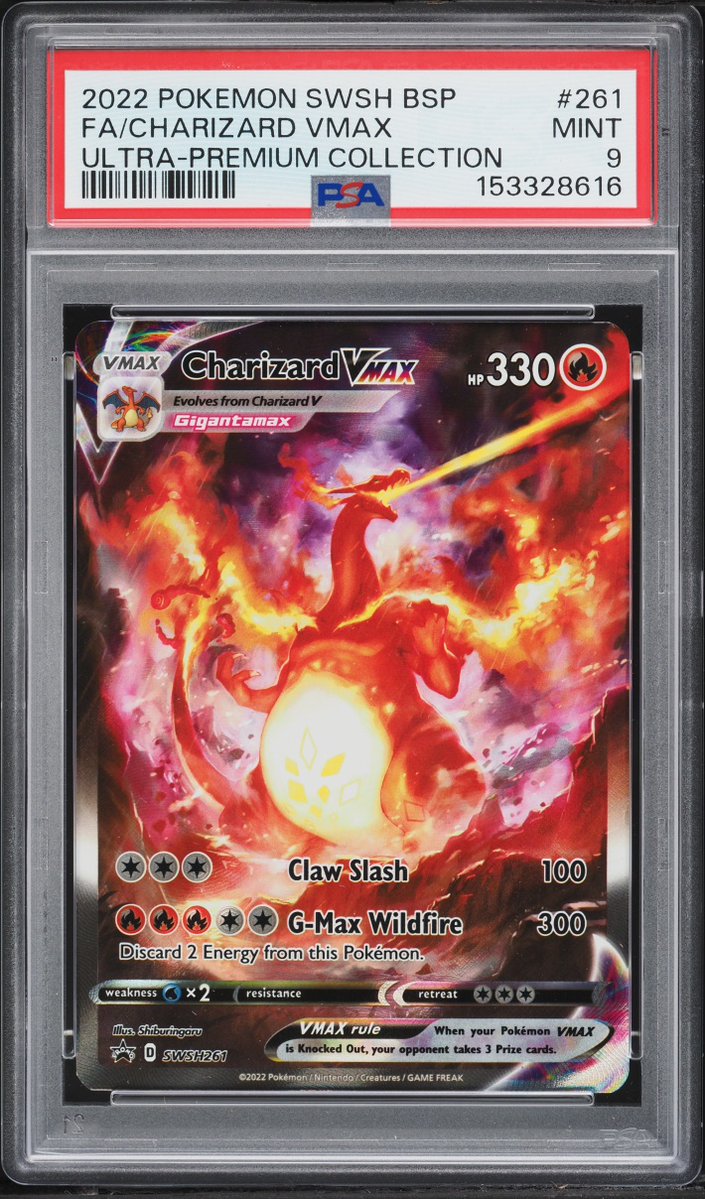 slabgeek's tweet photo. 🔥 NEW LISTING 🔥

> 2022 Charizard VMAX #261
> PSA 9
> $100 💰

Now available on SlabGeek.

View listing:
https://t.co/ZSTy8wUIlk https://t.co/fhtJhuWgak