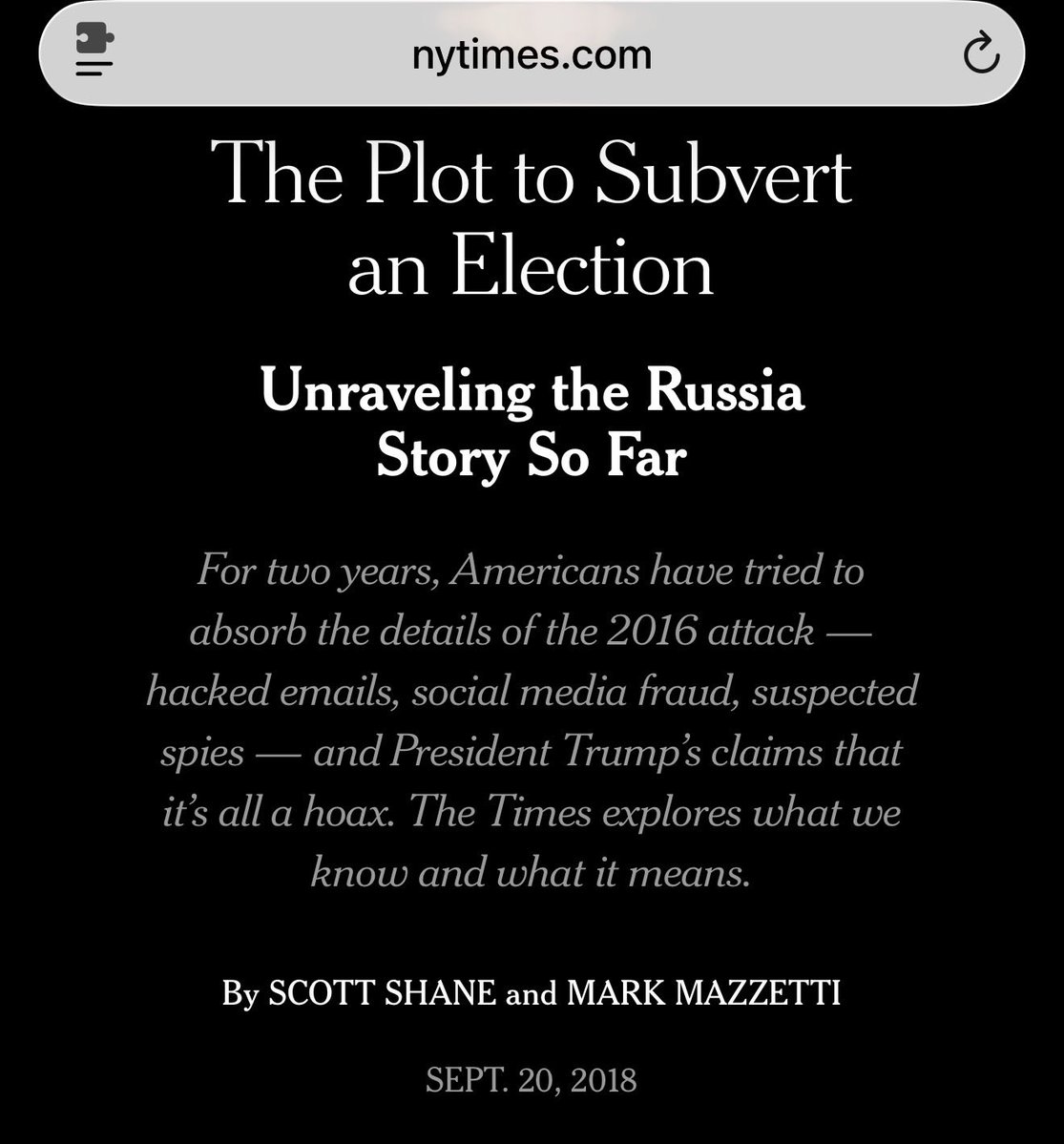 bennyjohnson's tweet photo. New York Times: “Unlike activists and partisans, we don't publish speculation or unverified information.”

Also New York Times: https://t.co/rLosWx7geS