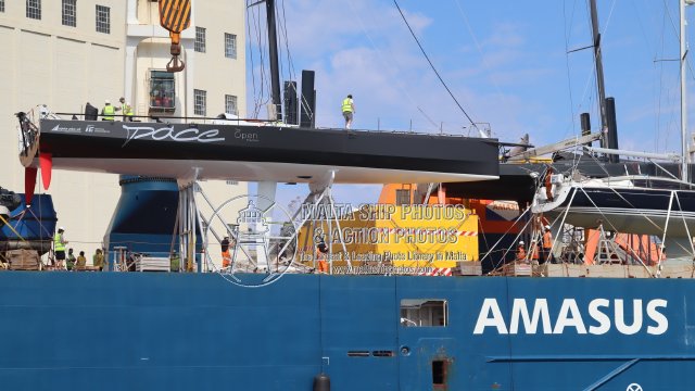Shipguru's tweet photo. #middlesearace #Arrival of the #volvo70 #racingsailingyacht #PACE as #deckcargo aboard #MPP #EEMSLIFT_HENDRIKA at #grandharbourmalta - 30.09.2026 - https://t.co/uAH1qB1RZf -NO PHOTOS can be used or manipulated without our permission @RolexMiddleSea @AmasusEemshaven @worldshipsoc https://t.co/08cfGTkxB8
