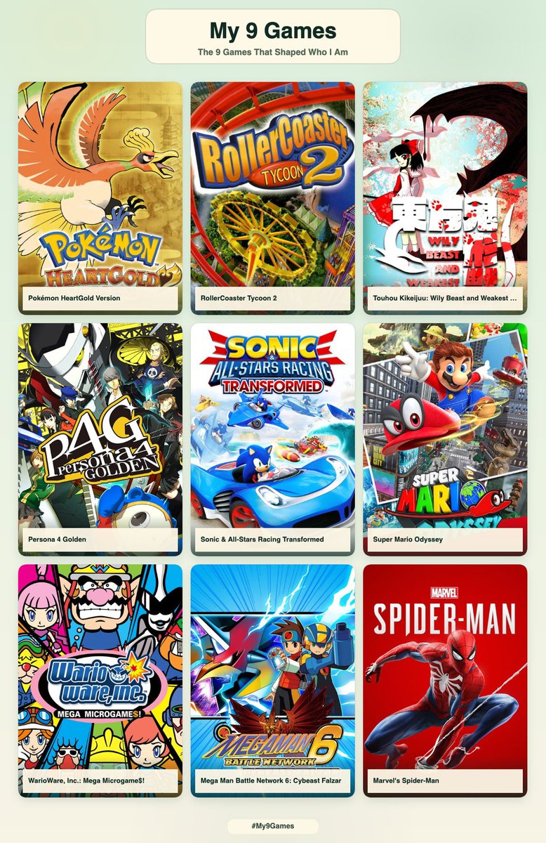 toast2digital's tweet photo. My top 9 games https://t.co/WNeHW3IS7x