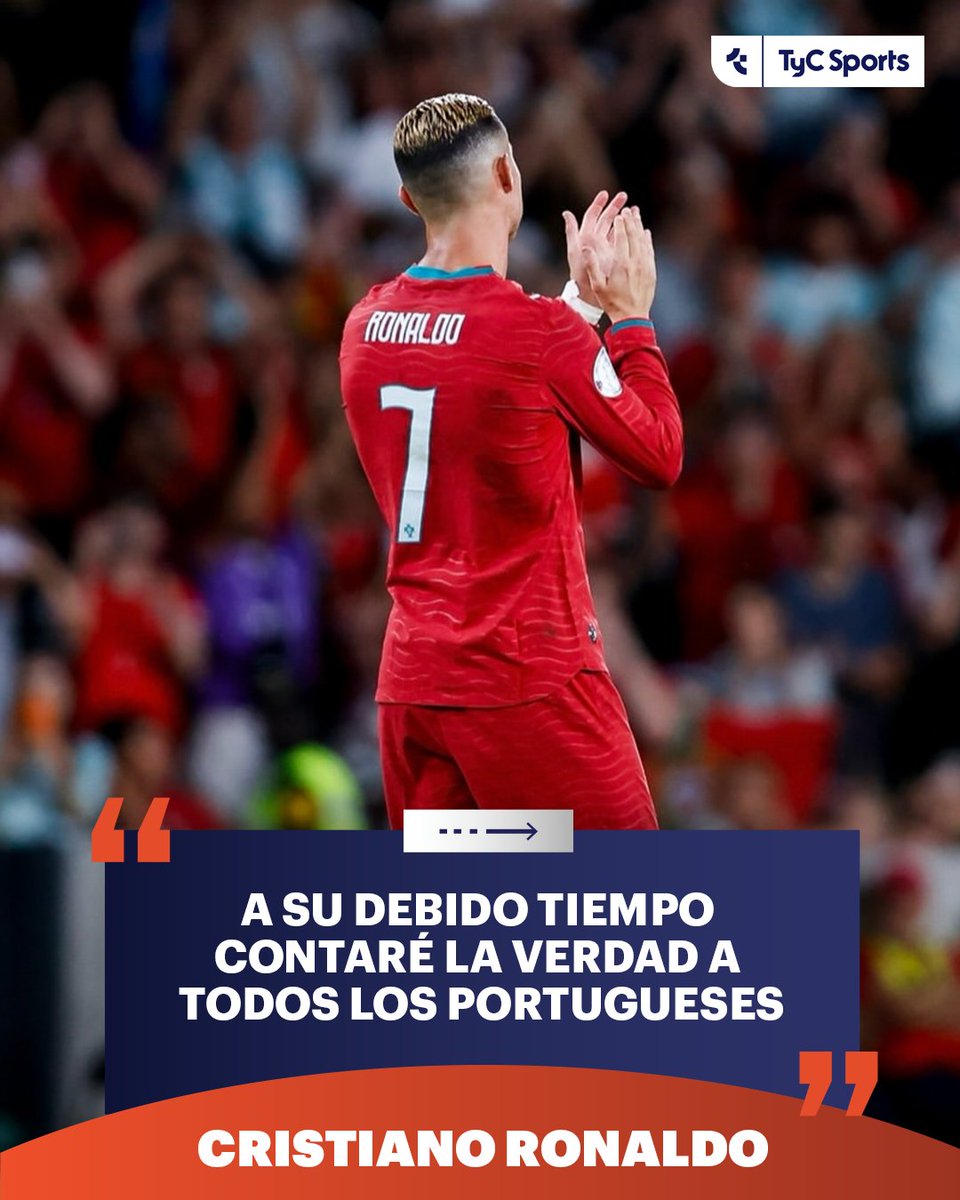 TyCSports's tweet photo. 💥 BOMBAZO: ¡CRISTIANO RONALDO ABANDONÓ LA CONCENTRACIÓN DE PORTUGAL! ❌🇵🇹

En un duro comunicado, el luso anunció que se retiró del campo de entrenamiento y que los motivos que lo llevaron a dejar el seleccionado serán informado a los portugueses a su debido tiempo. Sorpresa total en el mundo del fútbol.