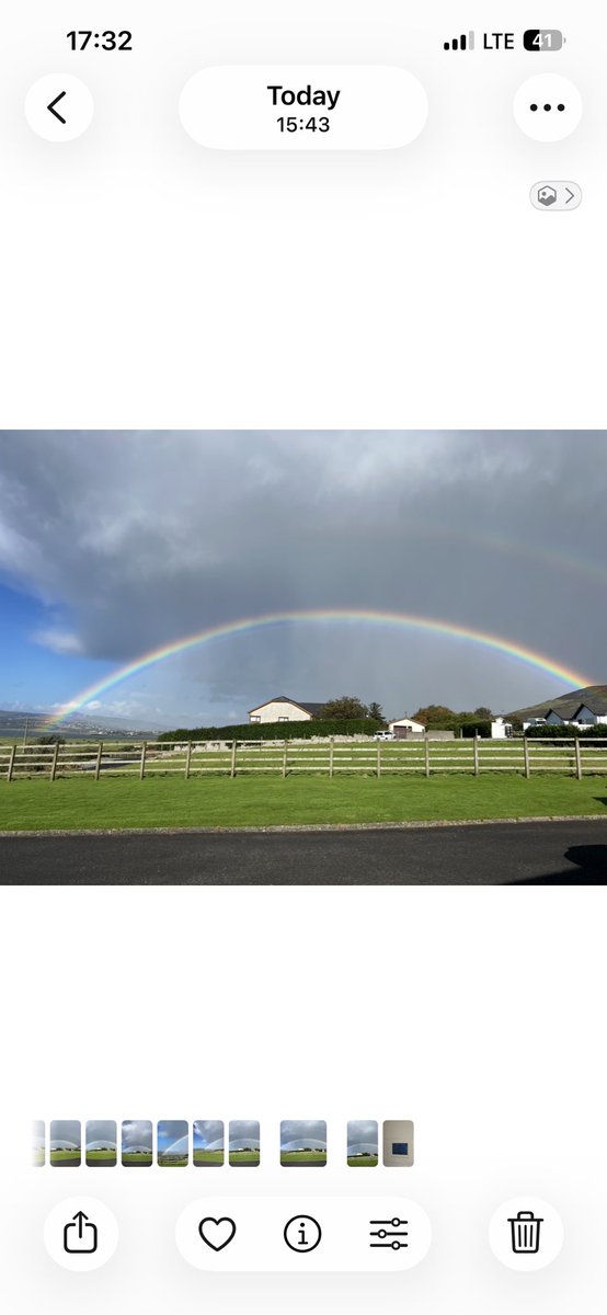 pawsosnowski's tweet photo. RT @FortCottage: A very close rainbow today. Inishowen Co Donegal https://t.co/yxxQ4F77It