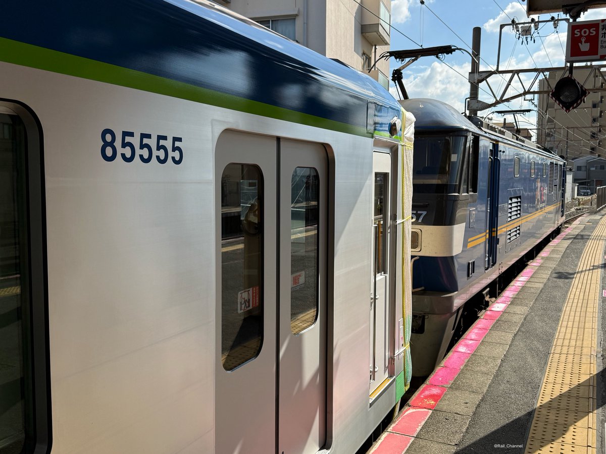 Rail_Channel's tweet photo. 2026.9.30  #81555F 甲種輸送(EF210-357[新]牽引)。徳庵・京都にて

#80050型 #野田線 #アーバンパークライン https://t.co/aWM8JzAnL2