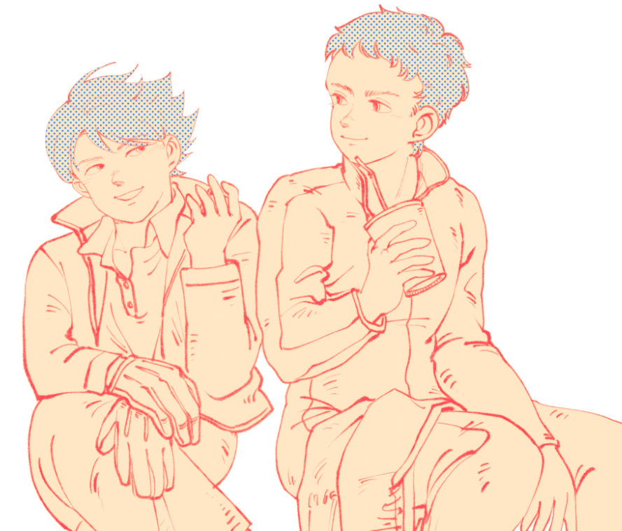 Anmonia6's tweet photo. kai and tetsuo. though they don't interact much in the main story but i could imagine they get along well☺️ https://t.co/Ke8ds2VhMu