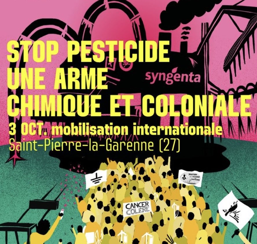 ViaCampesinaBE's tweet photo. Syngenta et son #ColonialismeChimique 
🚩https://t.co/GPSQaJJL9g

⏚ Mobilisation #StopSyngenta3oct
📢 Rejoignez le cortège anticolonial
✊🏾 https://t.co/NgUe7eCDJP

💸 Soutenez la mobilisation
et le pourvoi en cassation dans
le scandale du #chlordécone
👉https://t.co/1TqIeIBZrz⚖️ https://t.co/TKMn6eAOUJ