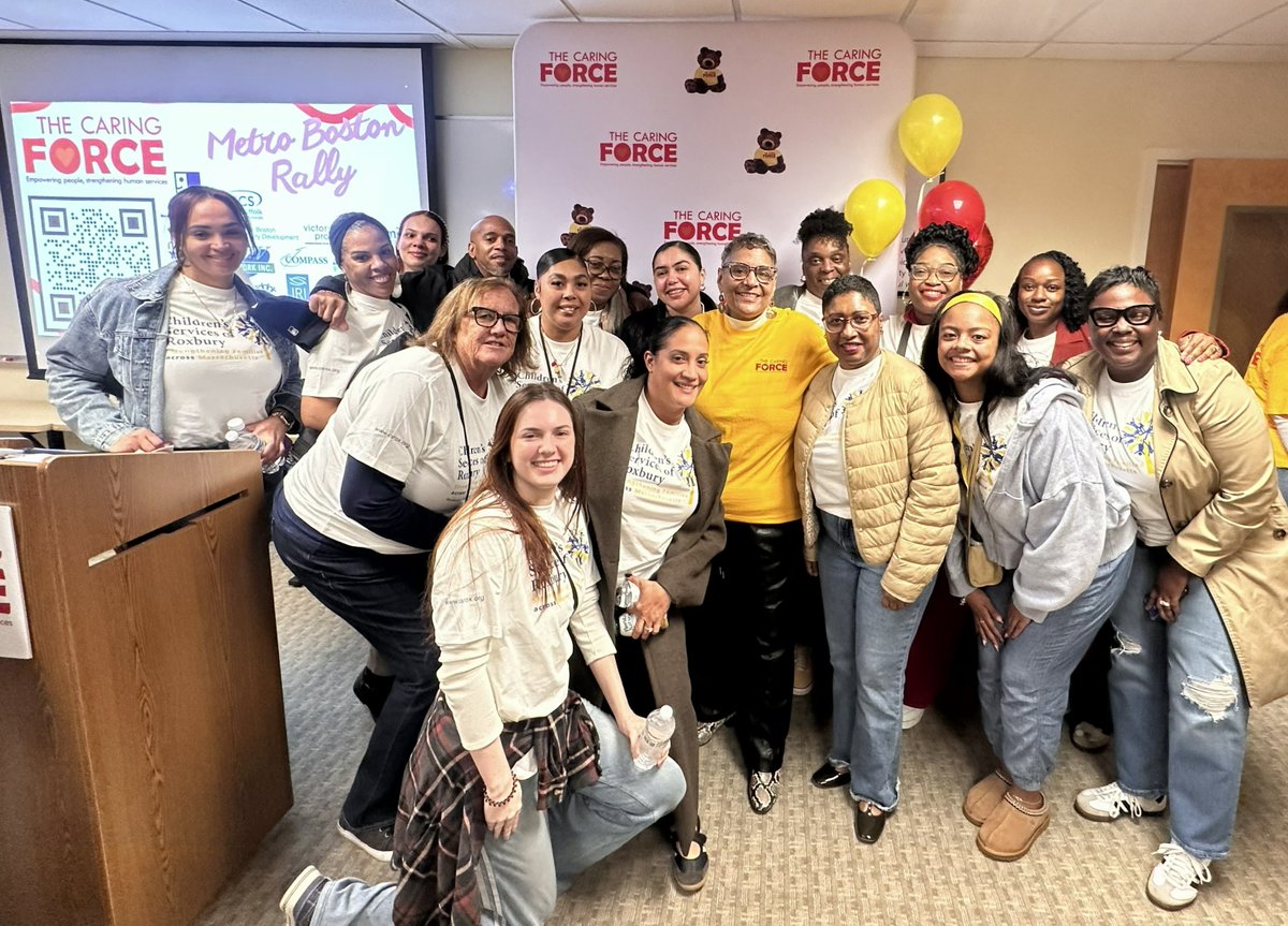 CSRoxbury's tweet photo. Last Friday, CSR was proud to join more than 150 human services advocates at the first-ever @TheCaringForce Metro Boston Rally. Our President and CEO, Sandra McCroom, served as emcee, welcoming a packed room. We’re proud to stand with our fellow human services organizations! https://t.co/Uvxuh0Y4G0