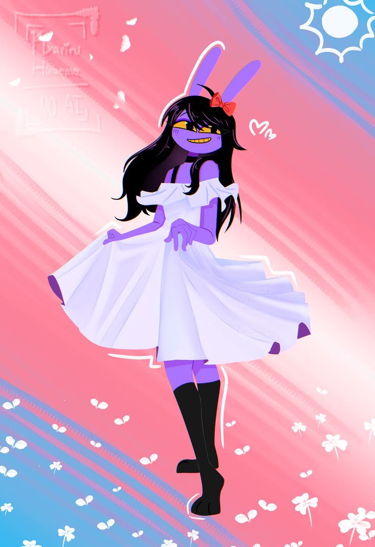 Itx_Jester's tweet photo. Twirling into some cute vibes👗Purple bunny power💜........ 
Artby @dariruhiraguma
#Funnybunny #TADC #Pomnijax #TheAmazingDigitalCircusFanArt https://t.co/uWeifLXLvb