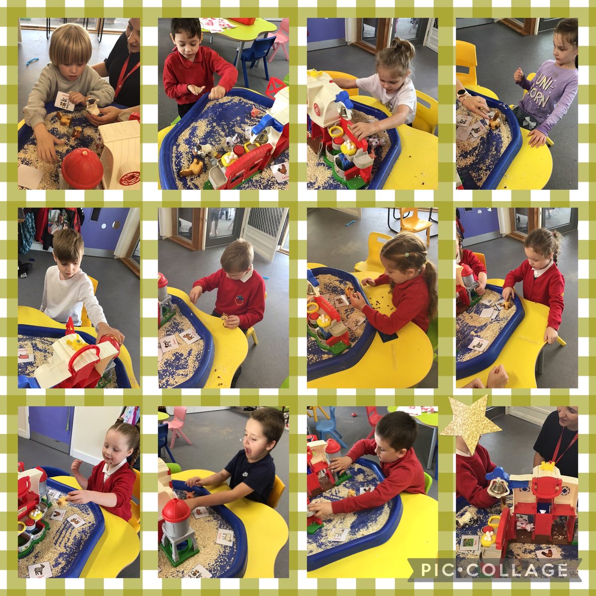 YsgolHenFelin's tweet photo. #yhfclass6 Today we focused on developing our communication skills and Welsh language skills through Harvest activities. We explored the farm and veg patch using visuals to support us! #nonspeakingday https://t.co/8nc0rWKdJw