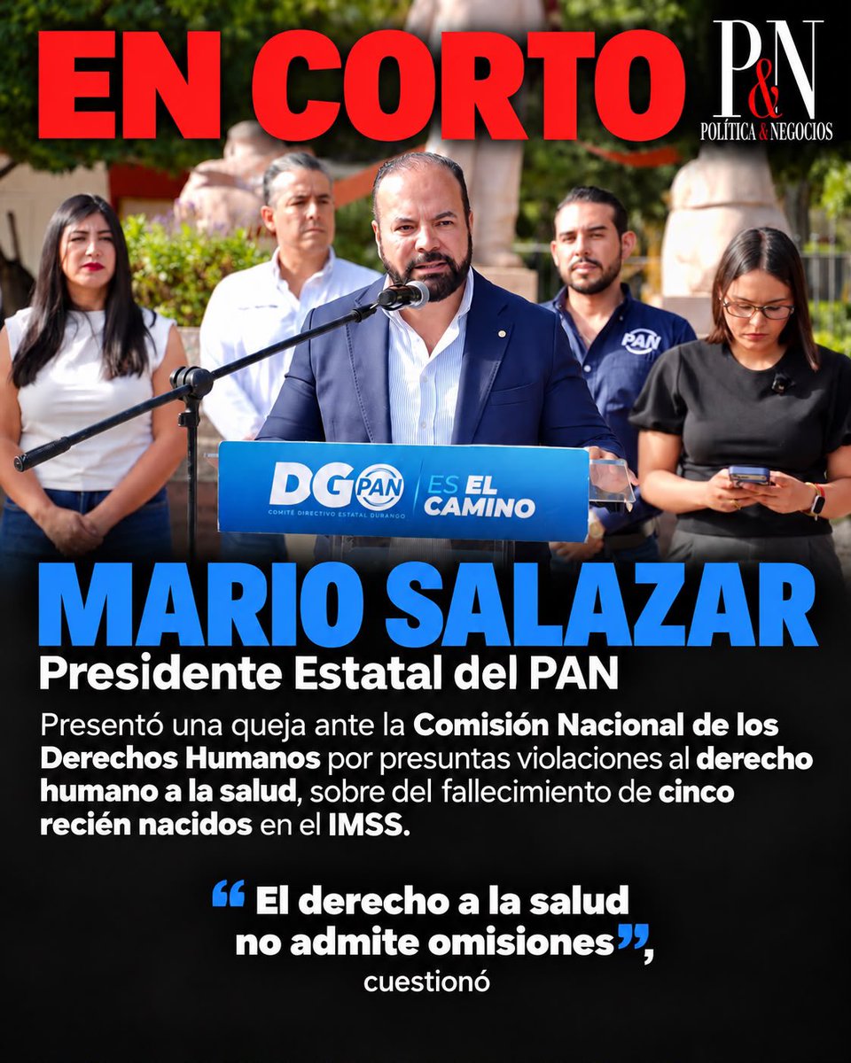 PoliticaNegocio's tweet photo. #EnCorto 💙 @CDEPANDurango @mario14sm https://t.co/M4zzalJpFA