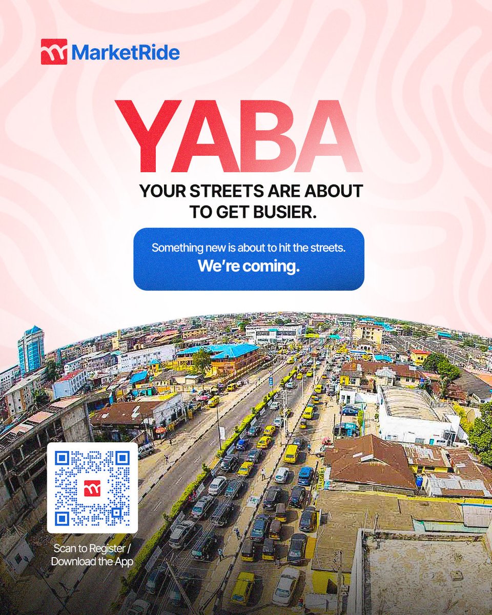 marketrideng's tweet photo. Yaba never stands still.

Neither do we.

Your streets are about to get busier. 

Something new is coming.

#MarketRide #YabaLagos #ComingSoon https://t.co/u8QRL7zUzG