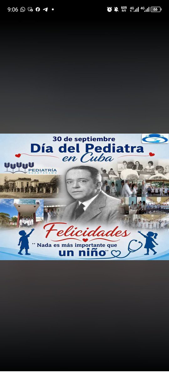UcimeGuantanamo's tweet photo. En el Día del Pediatra Cubano felicitamos a todos los profesionales que hacen de la vida y la salud de los niños el sentido de su existencia. ¡Los niños son nuestro mayor tesoro! Gracias por tanta vocación, ternura, ciencia y entrega. #SomosUcmgt #CubaPorLaVida https://t.co/fSO1LtSd8Q
