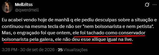 ZarukiH's tweet photo. @qwerdmell @xliapaola ninguem ta taxando ? 

Ue então pq vc disse isso ? 🤔

tu mesma ta taxando o cara de algo que ele não é
o cara fala que não é 

mas vc fala que ele é 

e se falam que vc ta agindo de forma errada vc se nega aceitar um bagulho que vc mesma falou 

tu n tem noção de texto basico https://t.co/6zKoiOHXhO