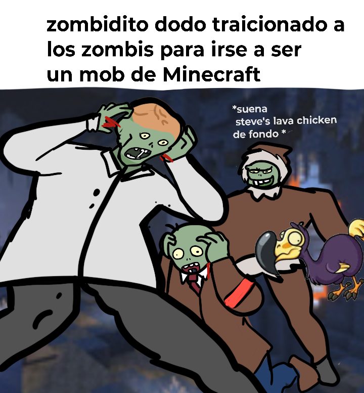 Cherry15494706's tweet photo. Zombidito dodo traiciono a los zombies para hacerse un mob de Minecraft https://t.co/qPW4Ohoc2D