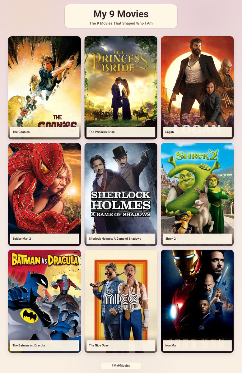 Nobodyofmylife's tweet photo. Me and My 9 Movies https://t.co/p749MBfXIK