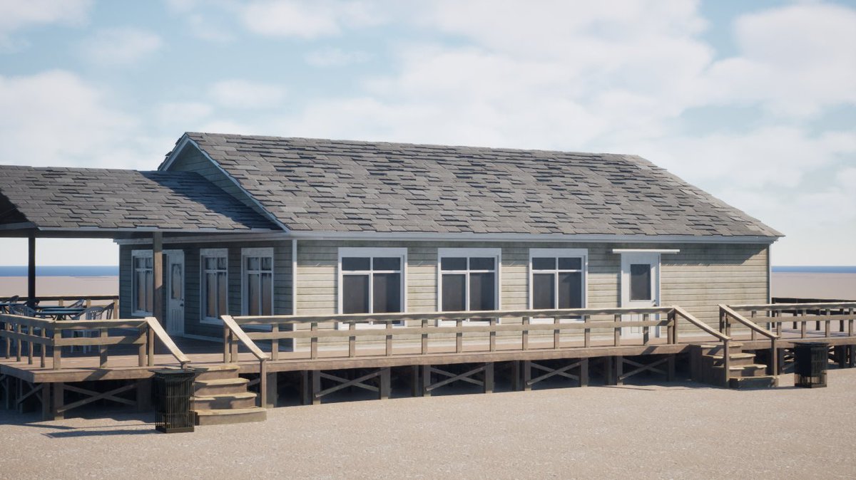SSD_puzo's tweet photo. I think the added details are enough, I don’t want the to look very dirty, it’s not an abandoned building. 
I’m already starting to place other objects. My task was to create only the building modules, so I’ll use the free set from Fab.

#ue5 #3d #3dart #environment #art https://t.co/gP1uB9gmWf
