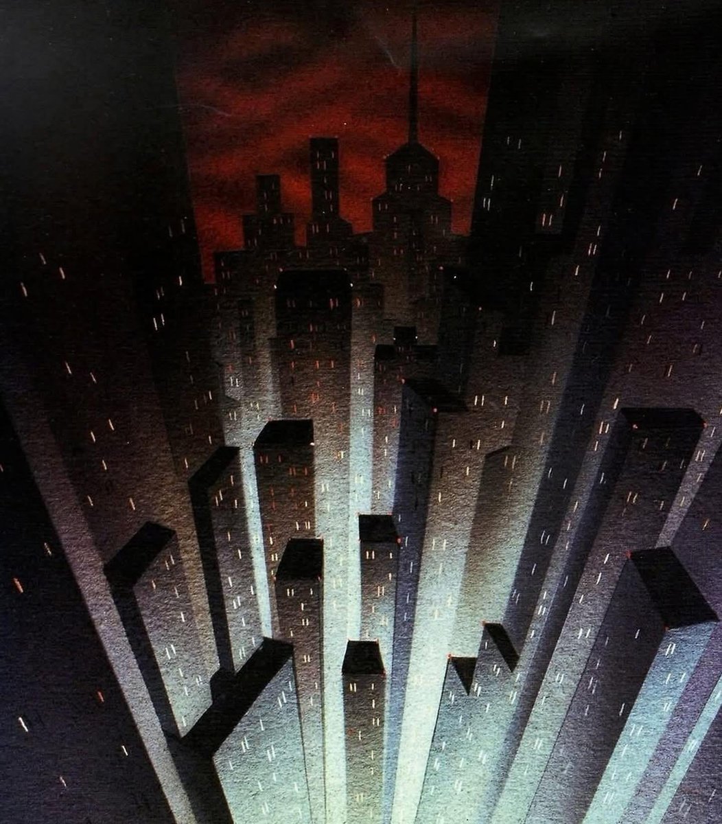 gietzschean's tweet photo. Gotham City skyline with towering art deco and gothic architecture https://t.co/vmg4cayhtn