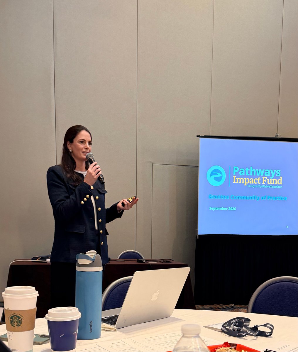 StriveTogether's tweet photo. Live from Baltimore! The Pathways Impact Fund is hosting a community of practice for grantees — 5 organizations maximizing high school students’ options after graduation. Excited to have a room full of leaders working to create purposeful pathways for students! #ConveneC2C https://t.co/iXVXL7FA7j