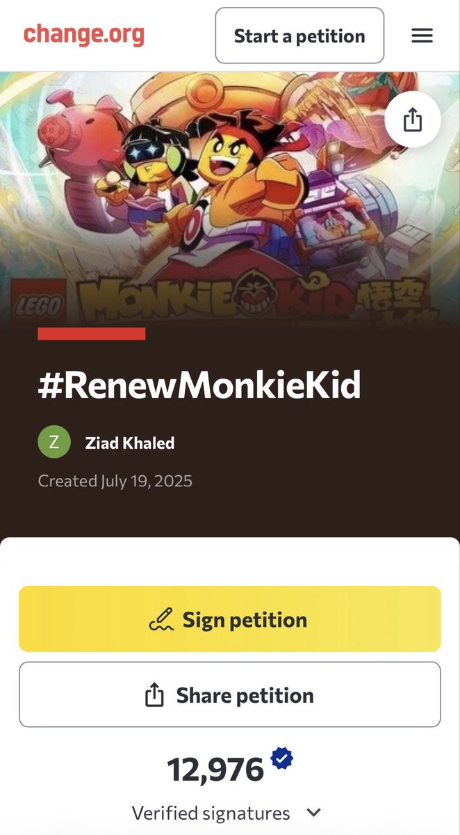BunnsaCakefr's tweet photo. The LMK fandom is genuinely INSANE. 2 full years later and we are officially 24 signatures away from 13,000!!! And it was under a week!!!🤯🤯🤯💥 EVERYONE IS FLIPPING AWESOME!!!  

Your loyalty is unmatched!!! LIKE &amp; RT! 🤝#lmk #LEGOMonkieKid #renewmonkiekid #MonkieKid https://t.co/Lt6rkyJ4v8