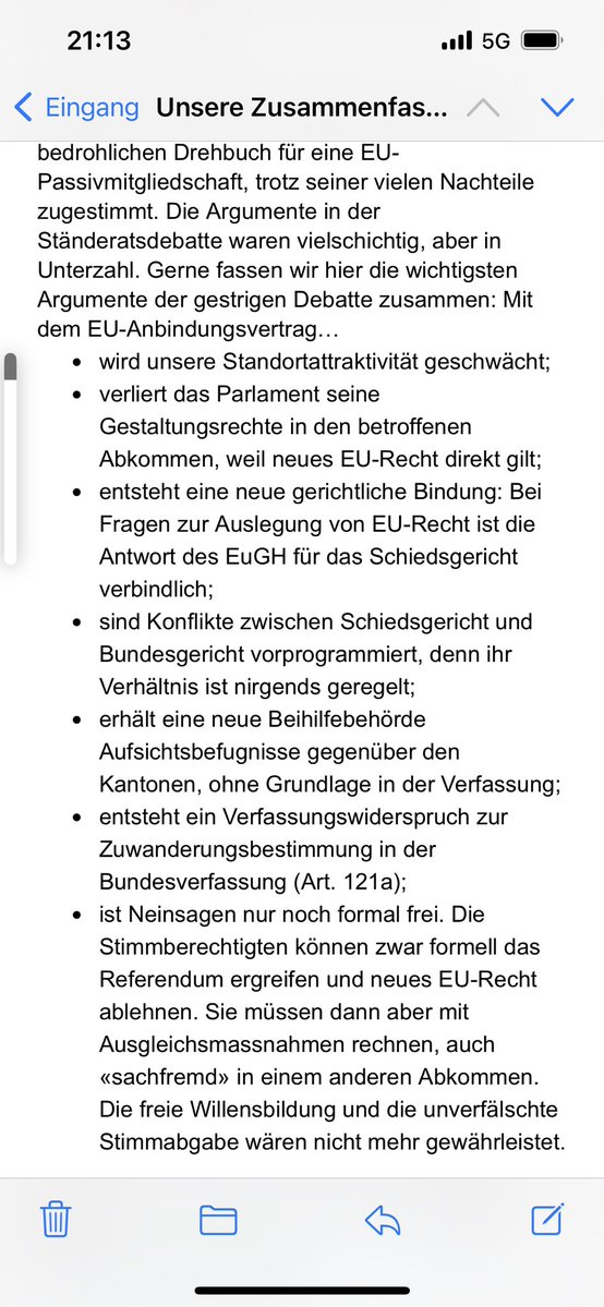 RenateGautschy's tweet photo. Hervorragend zusammengefasst von KOMPASS.
Es braucht ein wuchtiges NEIN bei der Volksabstimmung, ein wuchtiges NEIN.
Dann hat die Zukunft für Europa eine Chance.
Beat Rieder hat auf die untauglichen EU Verträge unmissverständlich und in aller Deutlichkeit hingewiesen. https://t.co/xxjOS3AdAZ