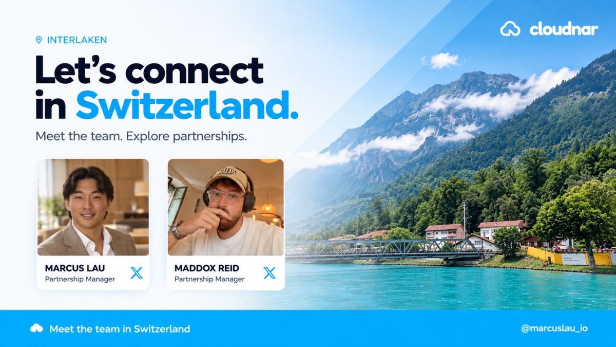 maddoxreid_io's tweet photo. Me and @marcuslau_io  landed in Zurich for a @cloudnar_io team meeting! 🇨🇭

Crazy to think it’s been exactly 5 years in this community. A lot has happened since then, and looking back at how far we’ve come makes me even more excited for what’s ahead.

Looking forward to meeting new people, building new things, and continuing this journey with everyone who’s been part of it along the way.

Cloudnar - Every memecoin has a story.