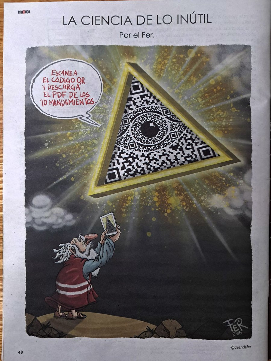 HNU2010's tweet photo. Escanea el código QR / #LaCienciaDeLoInútil / #ElFer / @deandafer
vía Impreso @El_Chamuco 478 https://t.co/6hGEGf9ddR