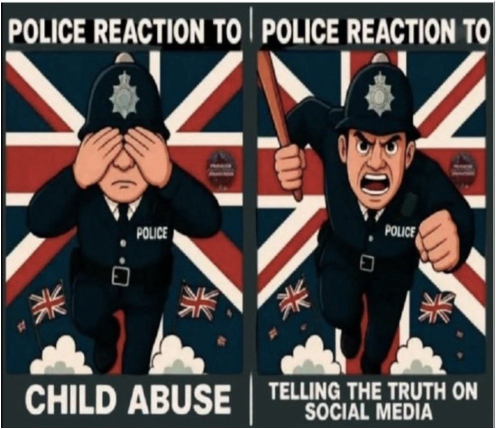Truthseeker2213's tweet photo. @Melgibsonact Rapists, killers &amp; criminals are roaming the streets in the UK.Entire suburbs are no go areas due to Sharia law operating, cops won't go there. THESE cowardly cops choose to arrest a British Patriot for a comment made re not wanting to see the Palestinian flag flying. TRULY VILE! https://t.co/rZlMOqsR0Z